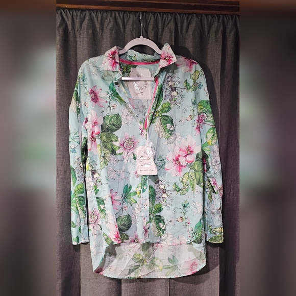 cino Tops - NWT Cino Boutique Floral Button-Up Shirt Sz XL